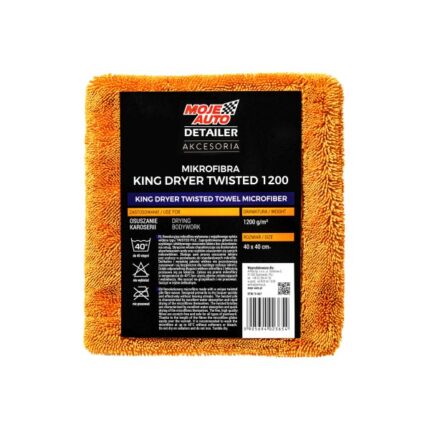MICROFIBRE KING DRYER TWISTED TOWEL 1200G/M2 / 40X40CM / FOR PAINT DRYING / MY CAR DETAILER